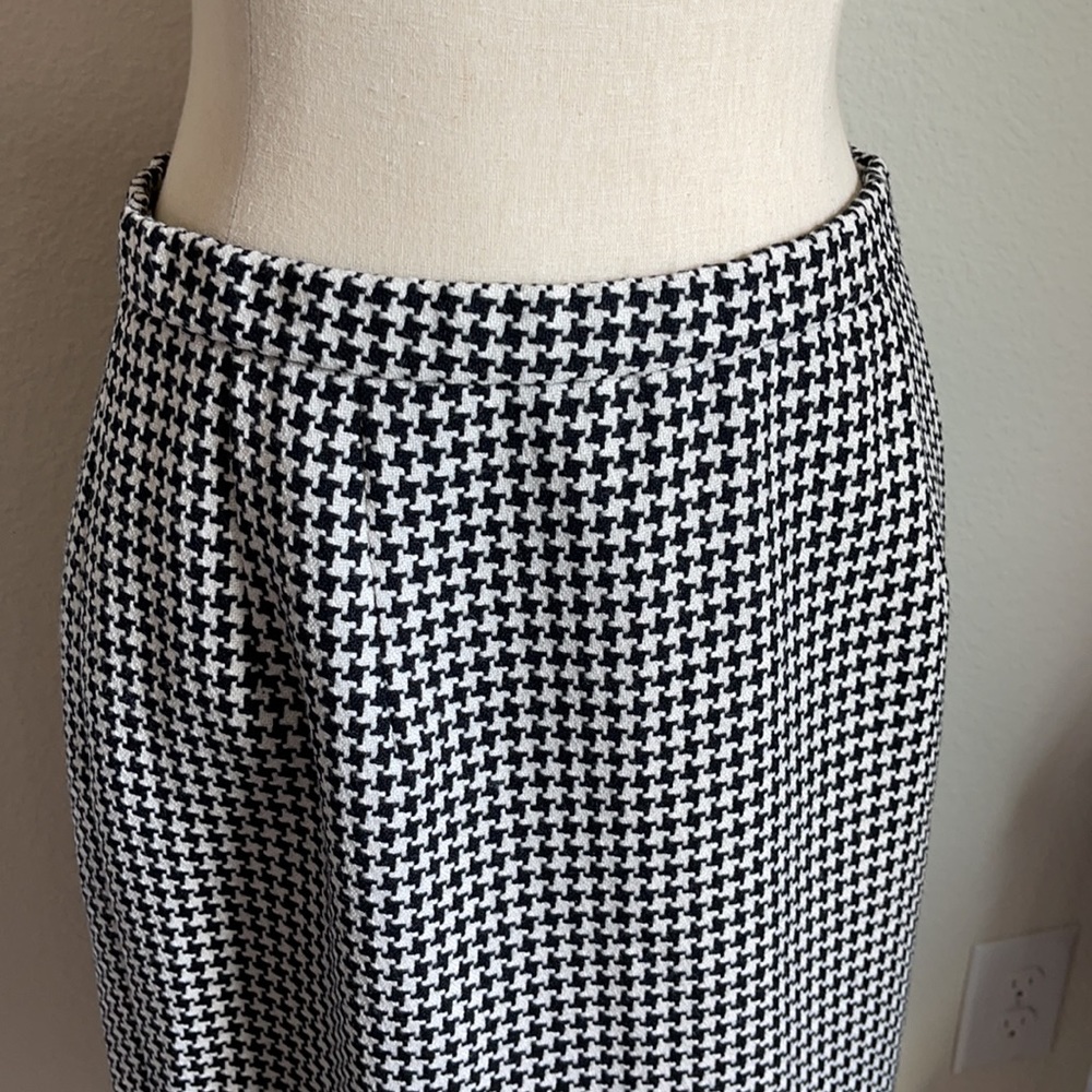 Pendleton Wool Houndstooth Jacket Skirt Set - image 8